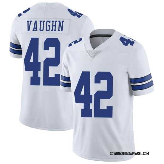 Men & Women & Youth Dallas Cowboys #42 Deuce Vaughn White Vapor Limited Stitched Jersey->dallas cowboys->NFL Jersey
